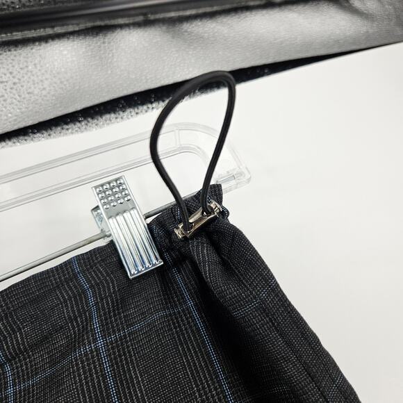 We-ar4 The Freestyle Cargo Pants Dark Blue Wool Plaid Wide Leg Drawstring Size M - Picture 5 of 10